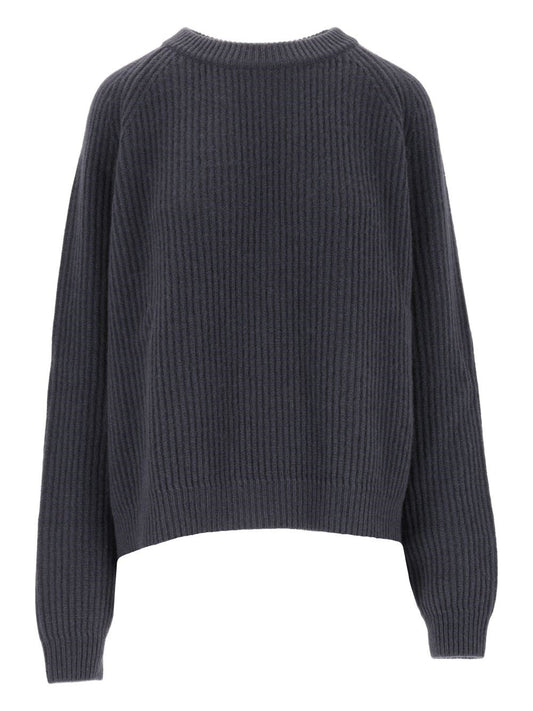 Dusan Ribbed Crew Neck Sweater - Blue