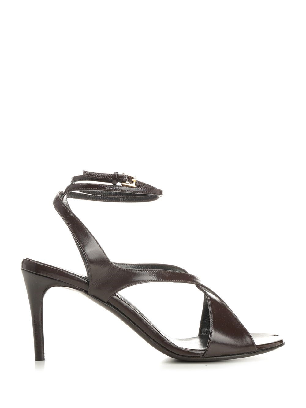Khaite Liria Leather Sandals - Brown