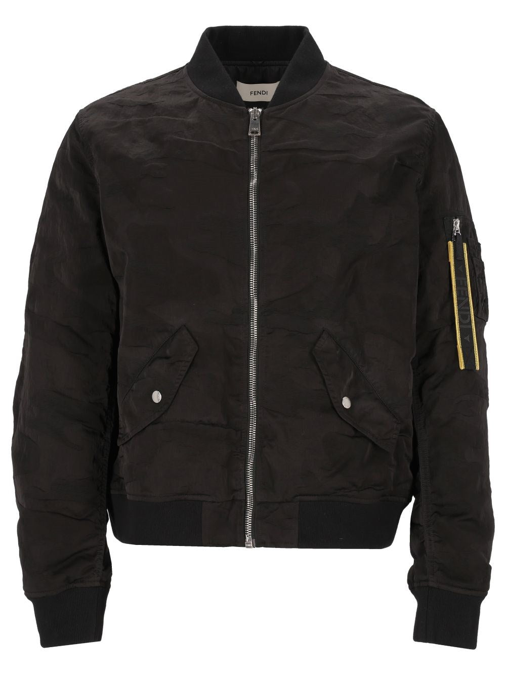 Fendi Nylon Bomber Jacket - Black
