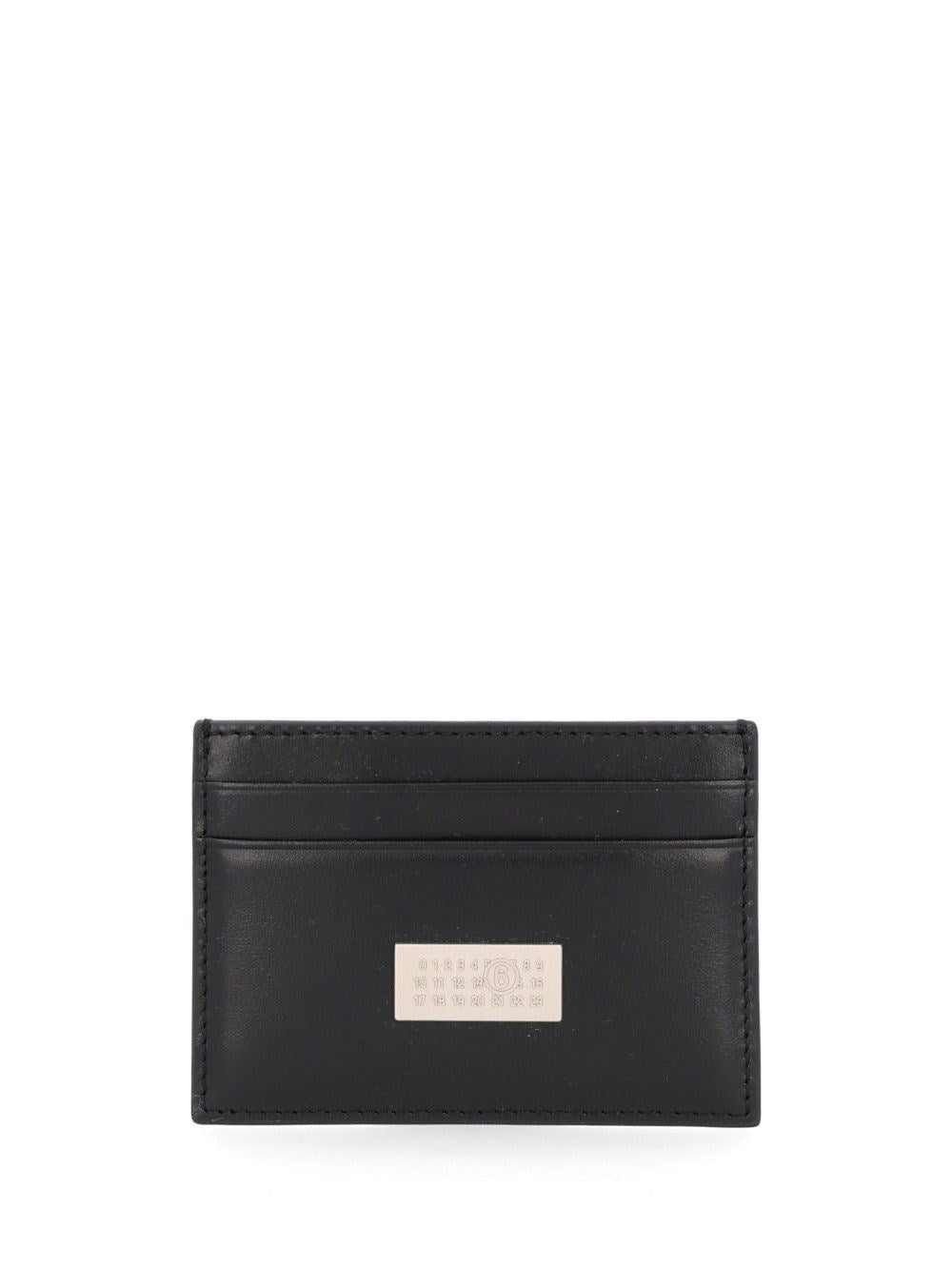 Mm6 Maison Margiela Black Card Holder With Number Tag