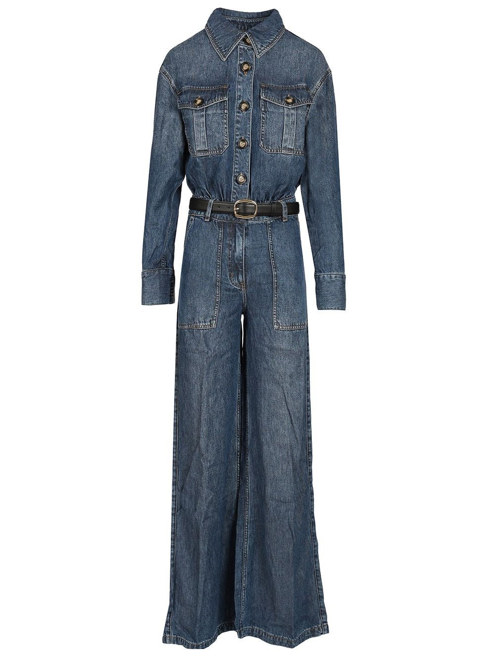 Self-Portrait One-Piece Suit - Blue