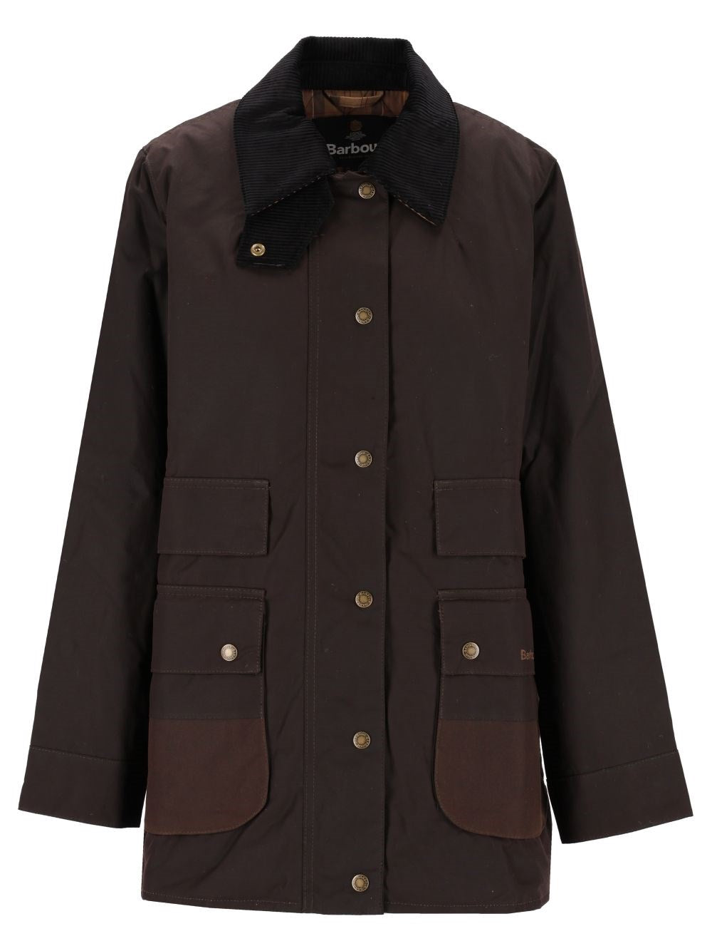 Barbour "Modern Border" Waxed Jacket - Brown