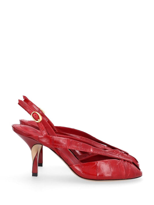 Jacquemus Les Slingback Cubisto 80 Pumps - Red