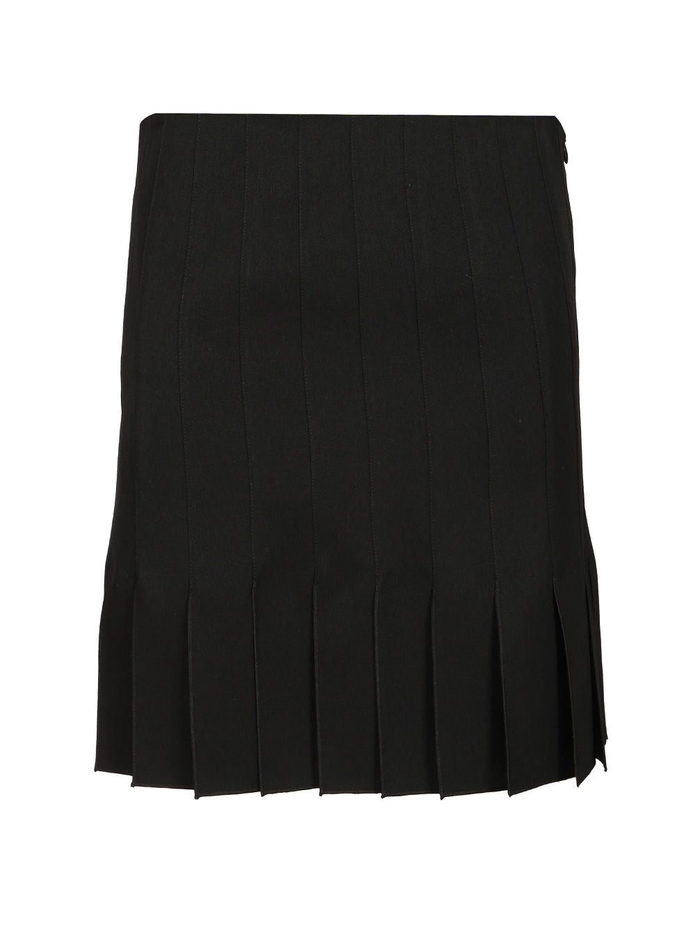 Marni Pleated Wool Miniskirt - Black