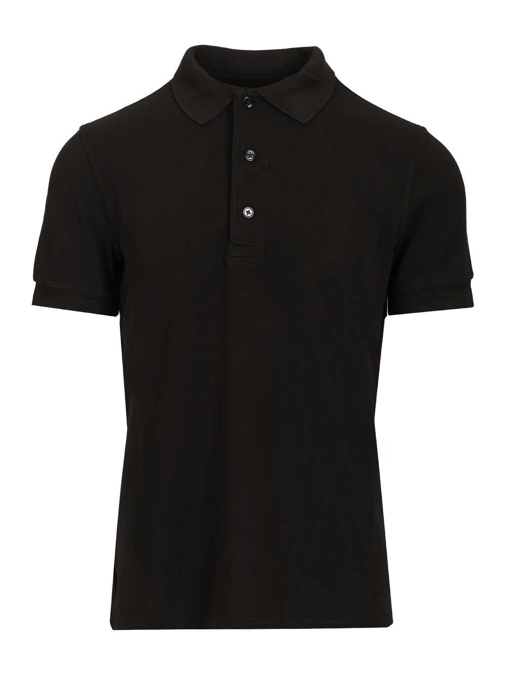 Tom Ford Cotton Piqué Polo Shirt - Black