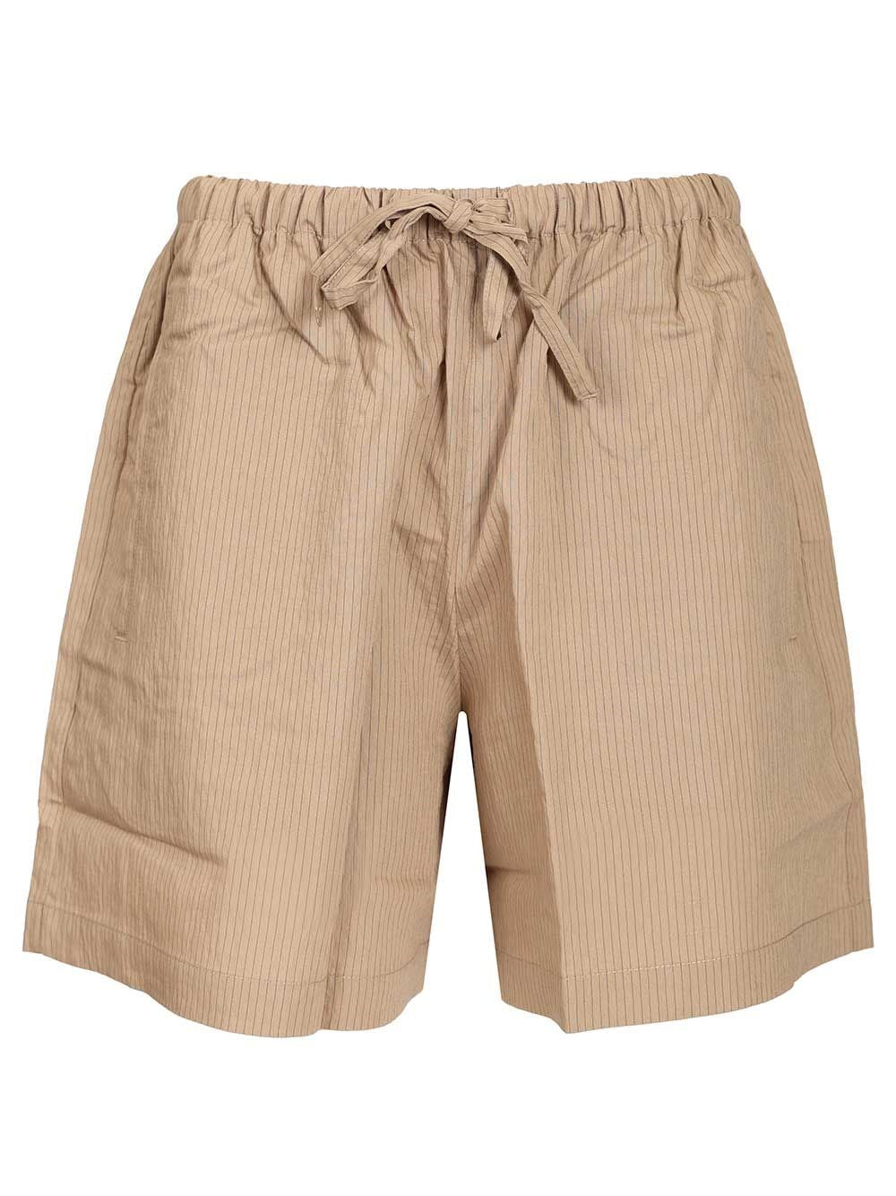 Maison Kitsuné Striped Shorts - Beige