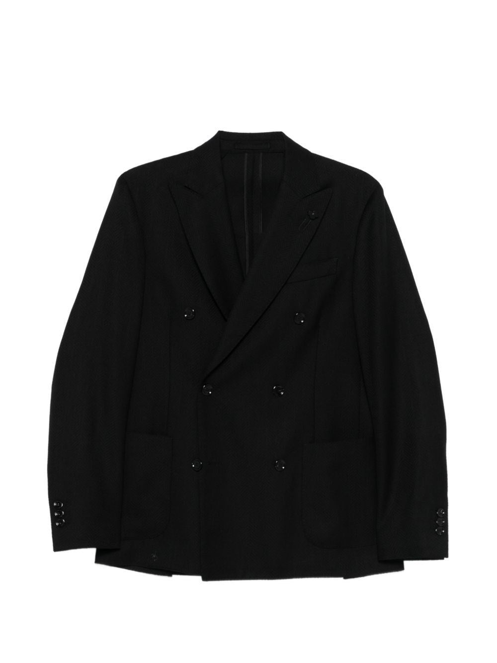 Lardini Double-Breasted Blazer Rome - Black