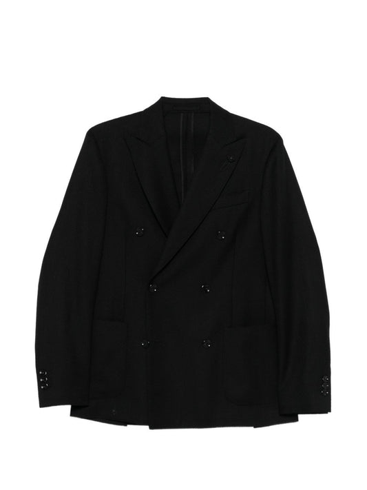 Lardini Double-Breasted Blazer Rome - Black