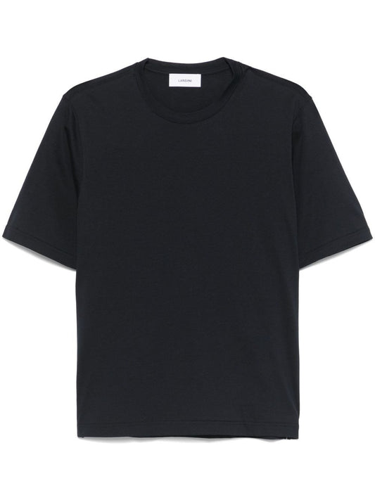 Lardini Lardini T-Shirt In Cotton And Silk - Blue