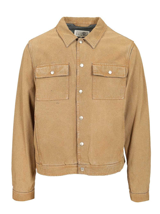Mm6 Maison Margiela Trucker Jacket - Beige