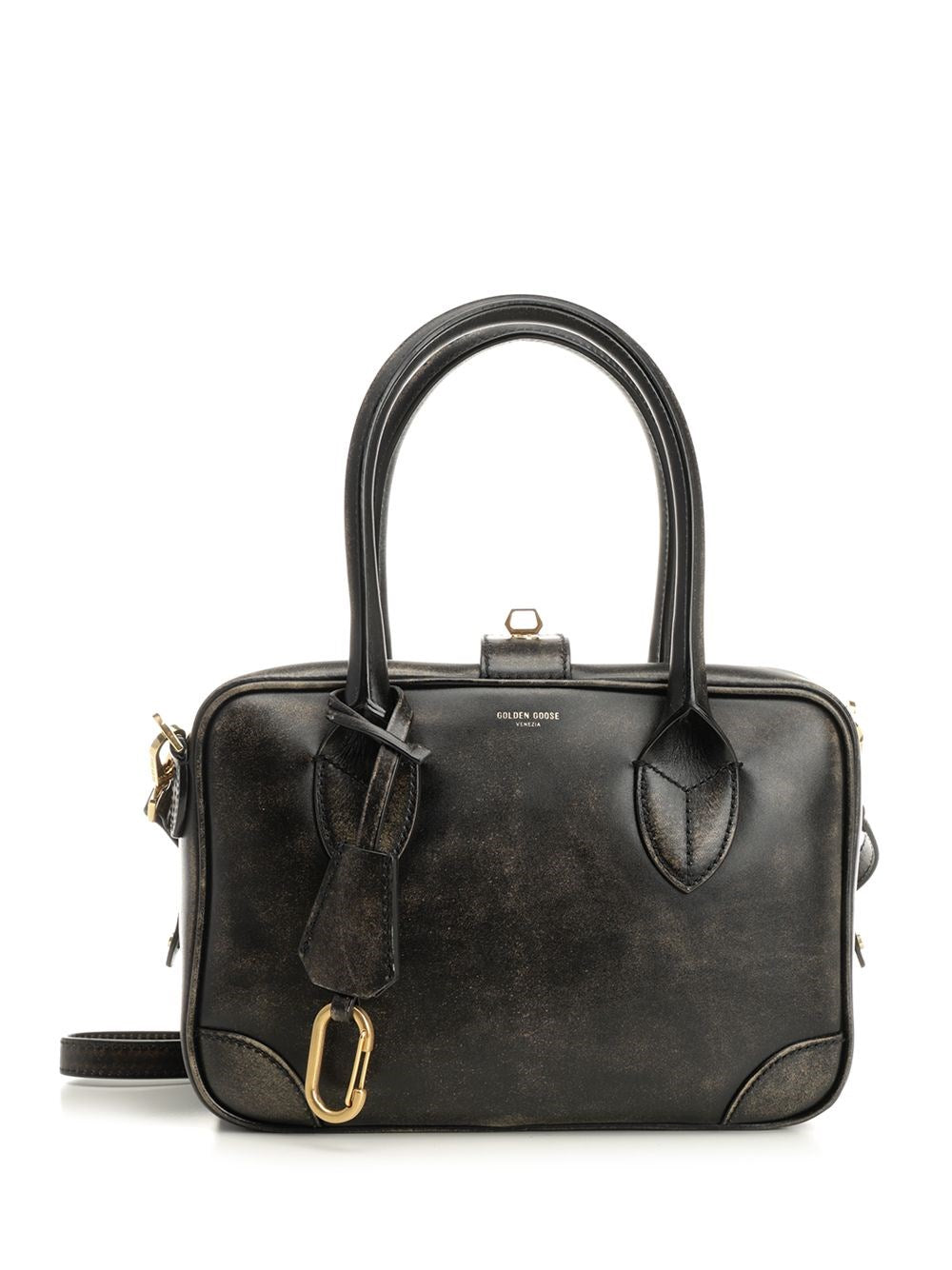 Golden Goose "Vita" Bag In Vintage Leather - Black
