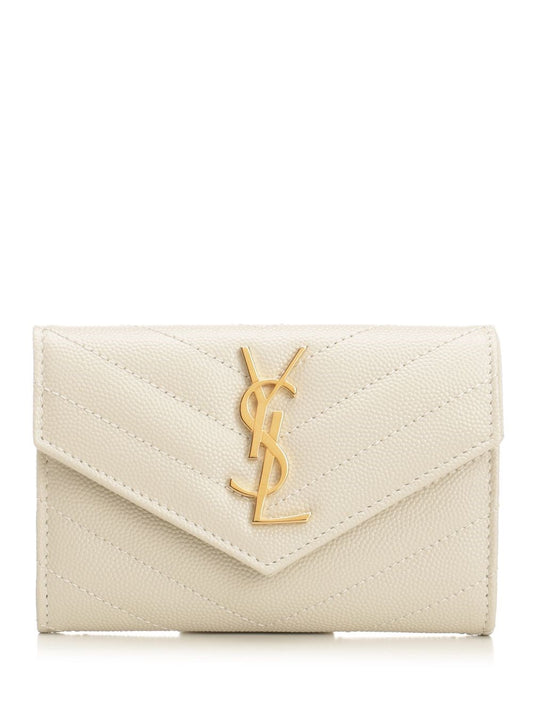Saint Laurent Card Holder "Cassandre" - White