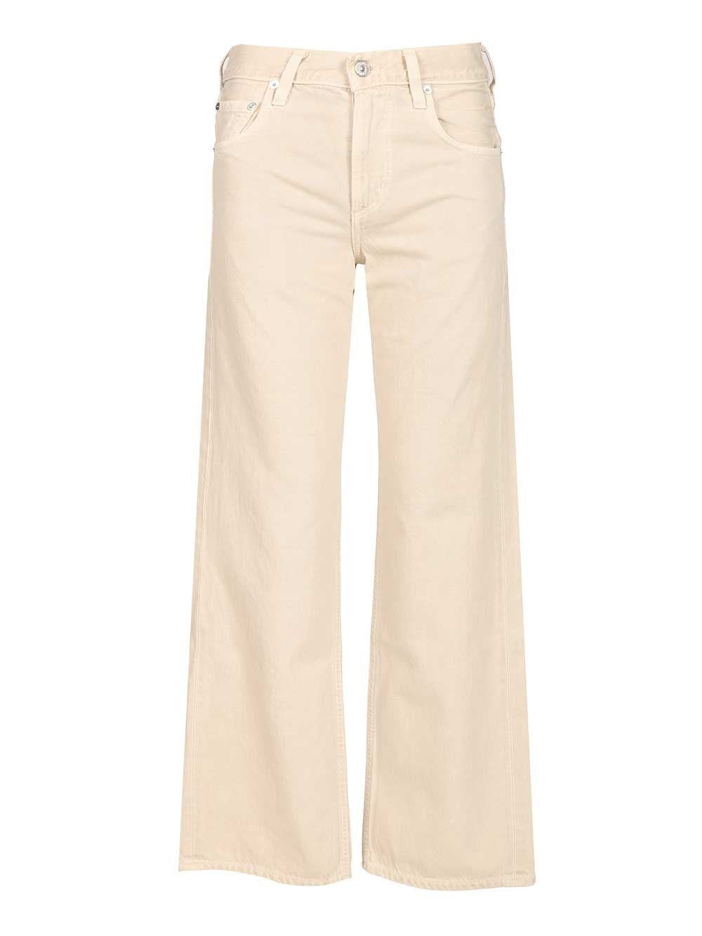 Citizen Of Humanity “Lindz Easy Straight" Trousers In Twill - Beige