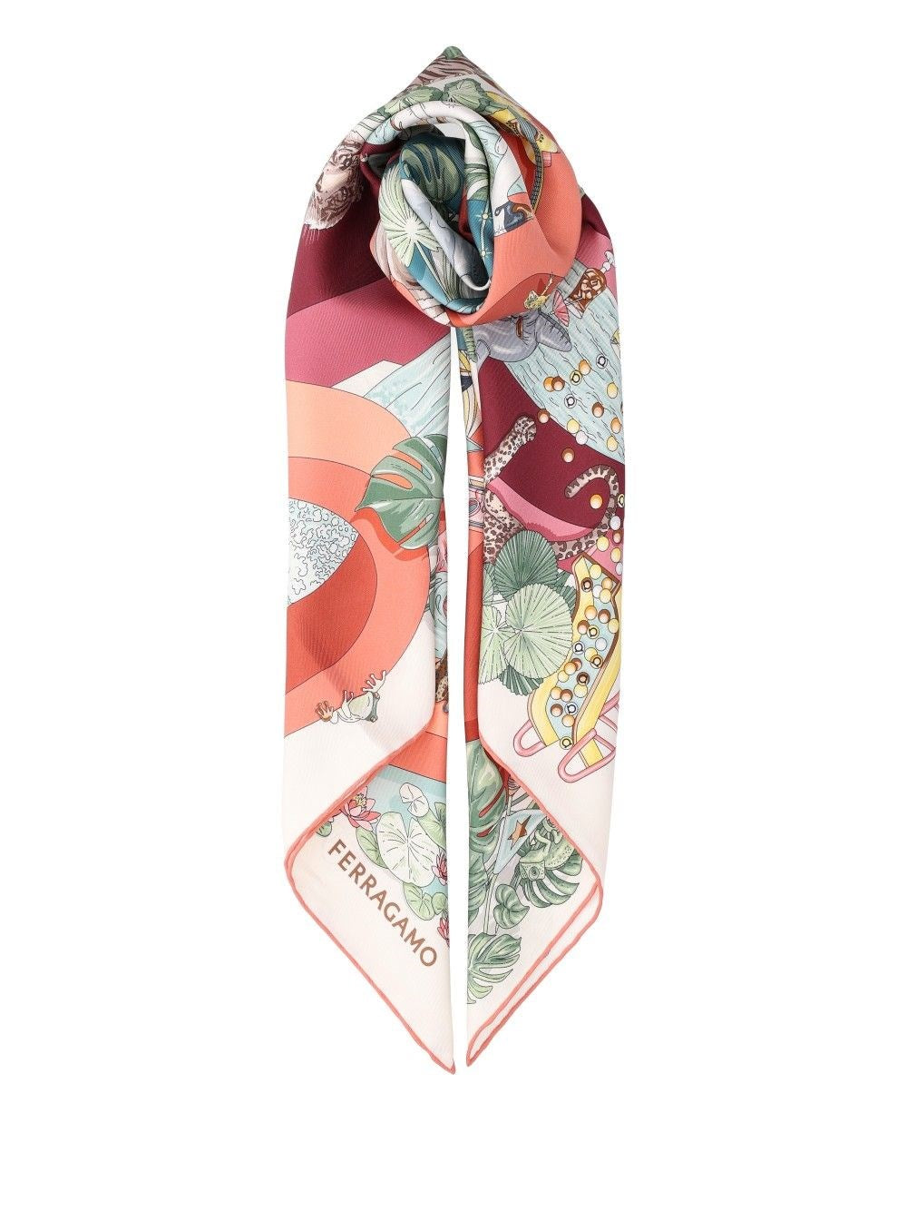 Ferragamo Jungle Party Scarf - Multi