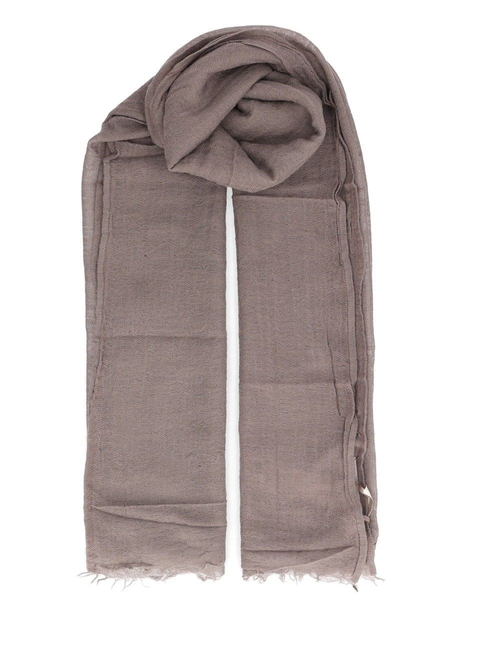 Rick Owens Wool And Cashmere Scarf - Beige