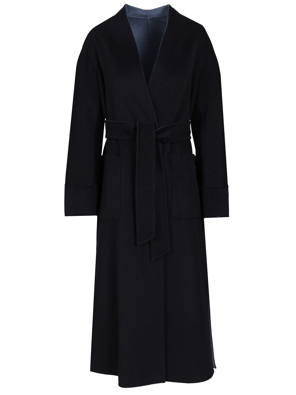 Studio Max Mara Reversible Robe Coat - Blue