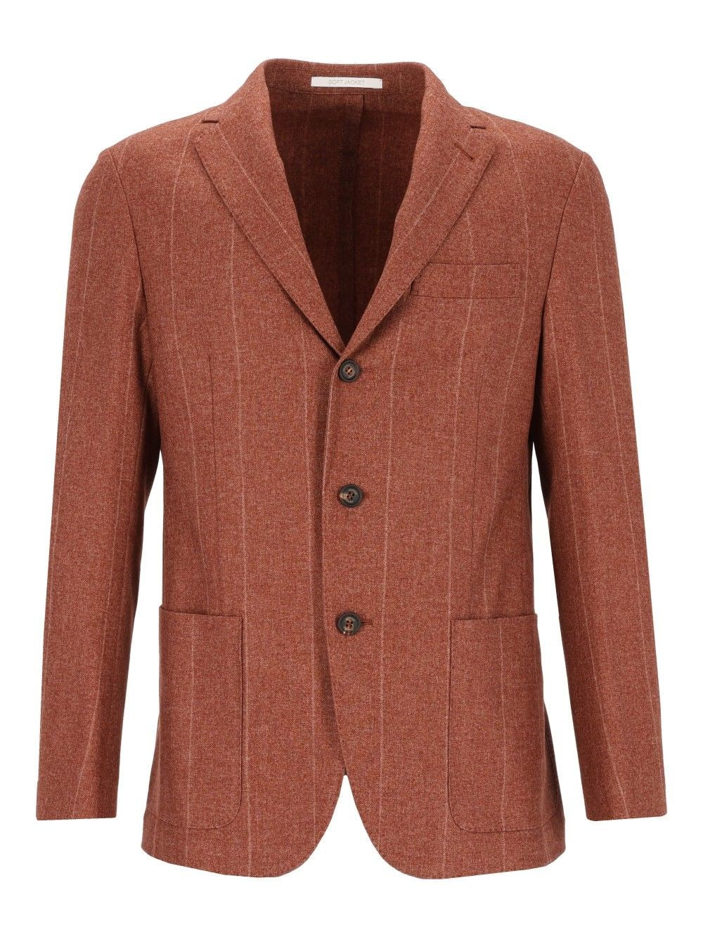 Eleventy Single-Breasted Jacket - Brown
