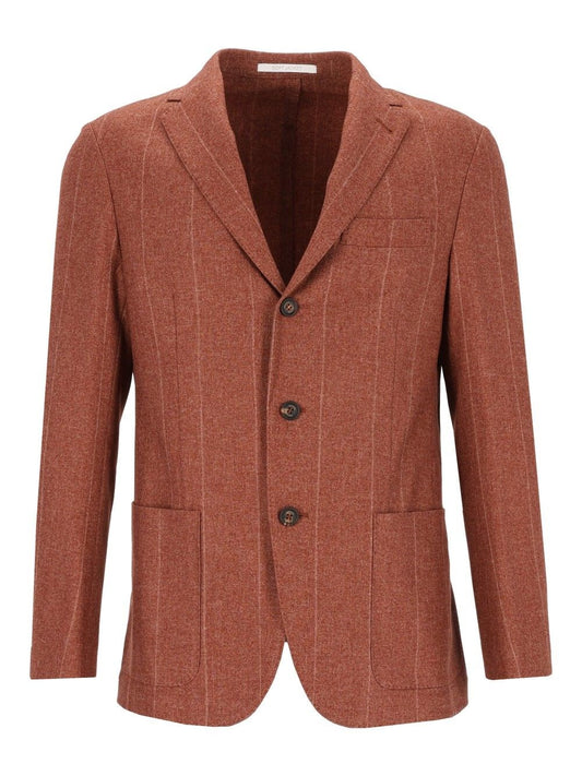 Eleventy Single-Breasted Jacket - Brown