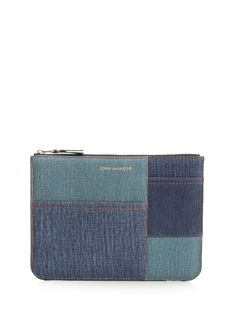 Comme Des Garcons Wallet Pouch Patchwork - Blue