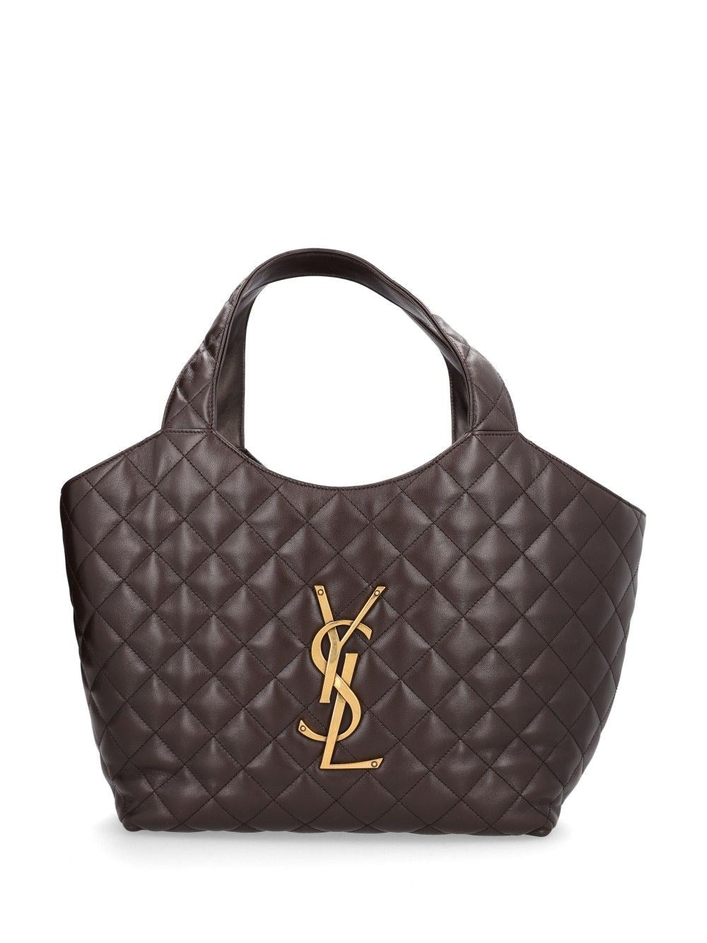 Saint Laurent Medium "Icare" Bag In Quilted Nappa Leather - Brown