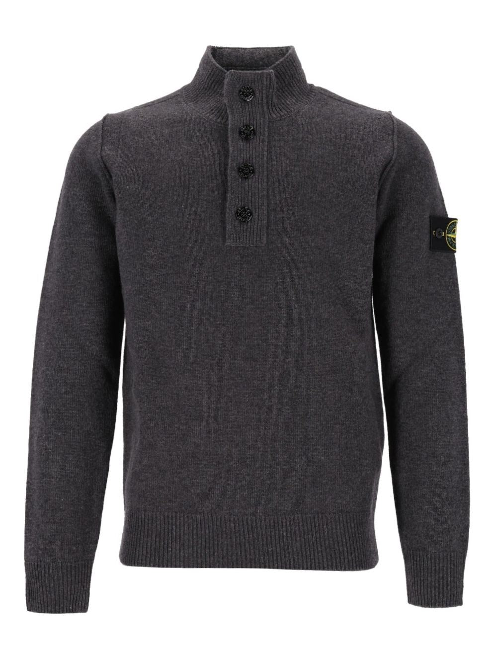 Stone Island Short Zip Sweater - Grey