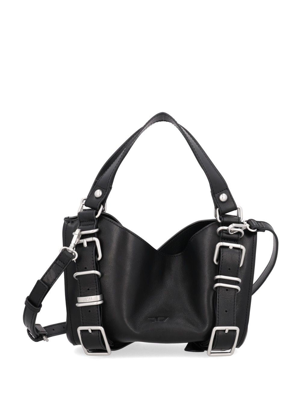 Diesel "D-One" Small Leather Bag - Black