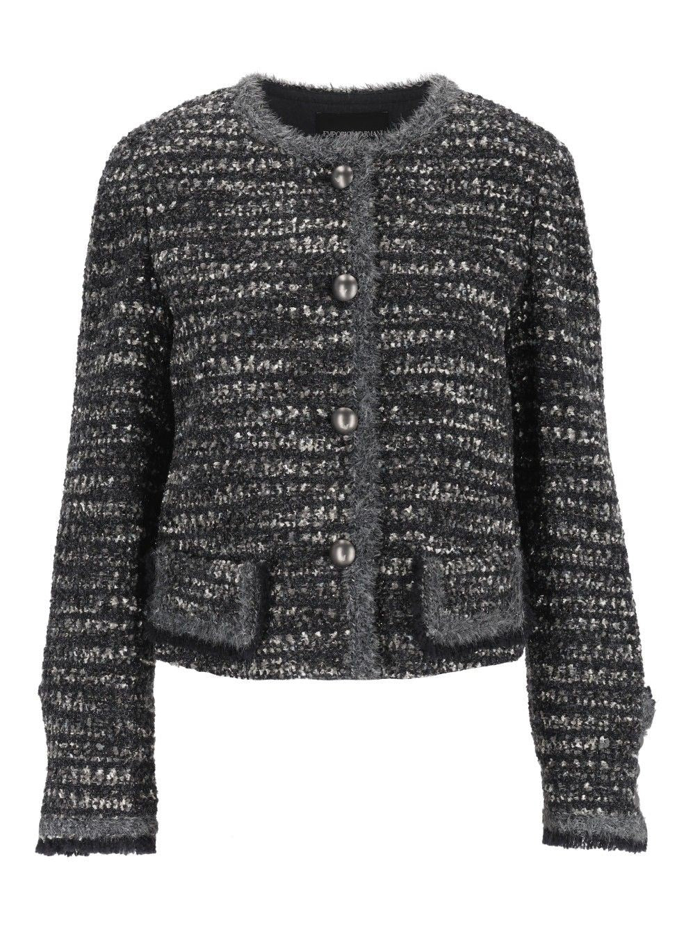Emporio Armani Blazer With Sequins - Grey
