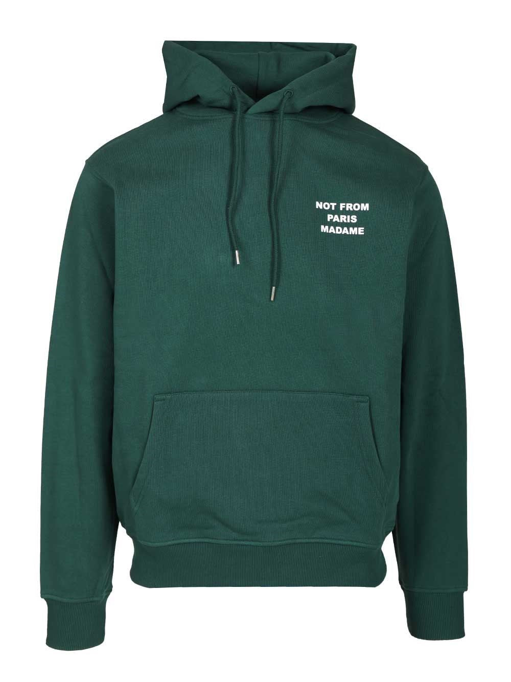 Drole De Monsieur "Le Hoodie Slogan" Sweatshirt - Green
