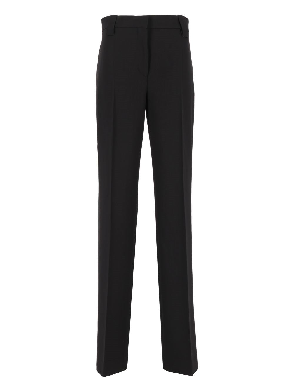 Versace Stretch Wool Trousers - Black