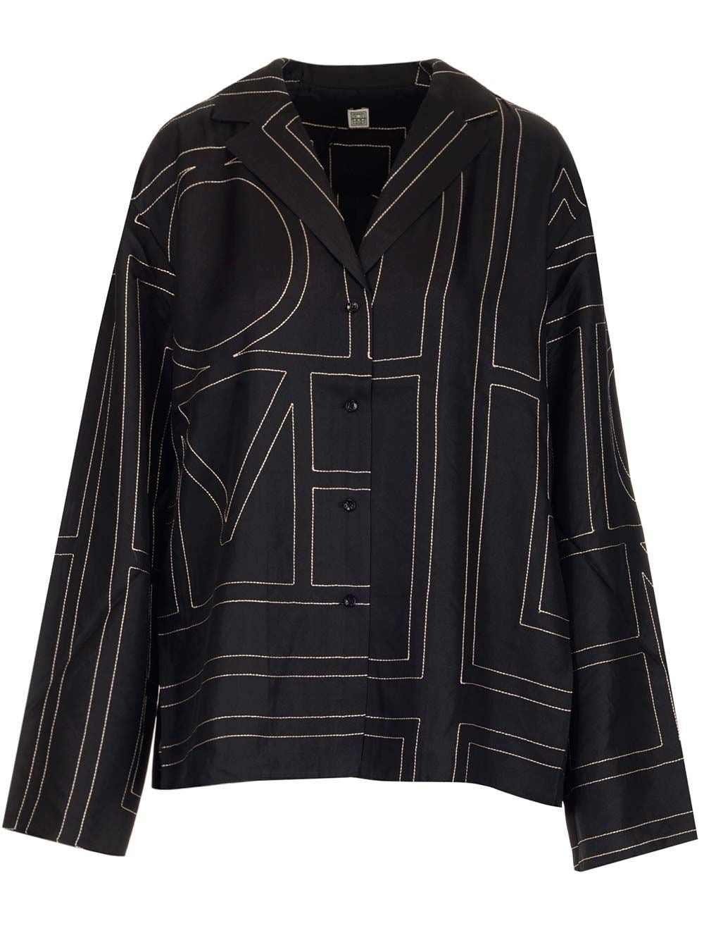 Toteme Silk Twill Shirt - Black