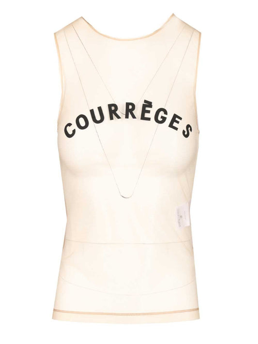 Courreges "Illusion" Tulle Top - White
