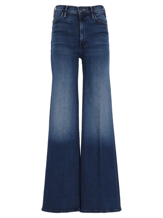 Mother Jeans The Hustler Roller Sneak - Blue