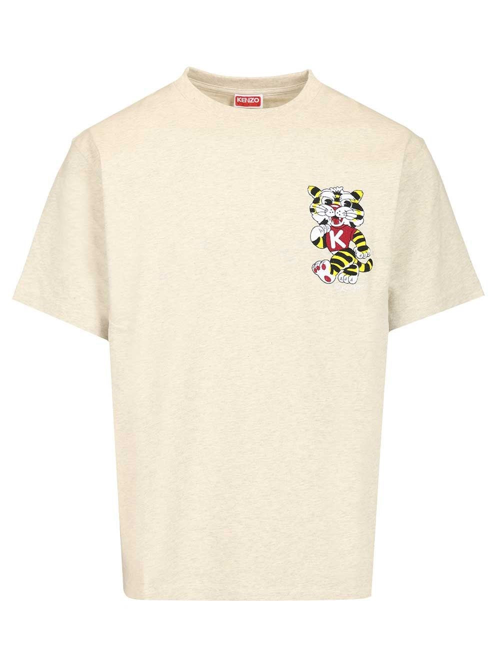 Kenzo Oversized T-Shirt 'Kenzo Wild Tiger' - Grey