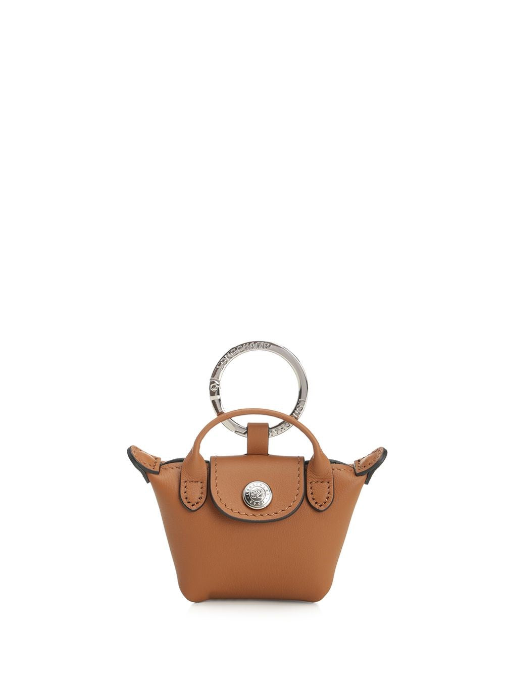 Longchamp Paris "Le Pliage Xtra" Keychain - Brown