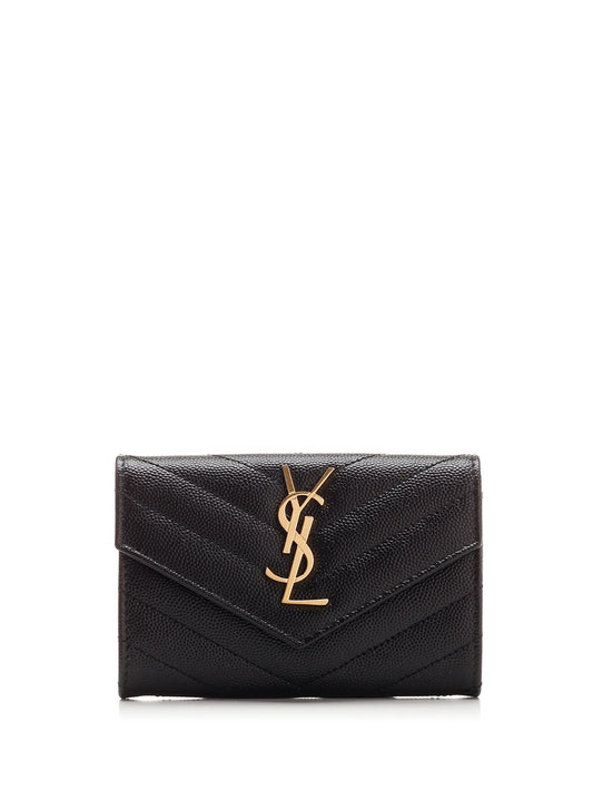 Saint Laurent Card Holder "Cassandre" - Black