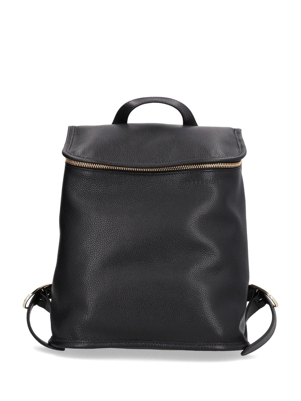 Longchamp Paris "Le Foulonné" Backpack - Black
