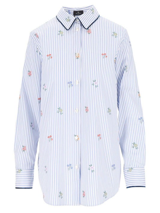 Etro Striped Jacquard Cotton Shirt - Multi