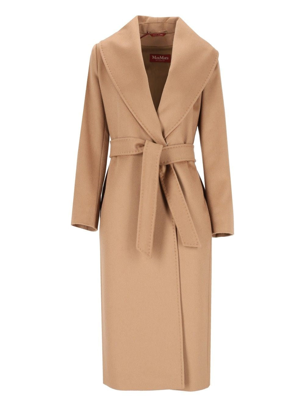 Studio Max Mara Loriana Wool Robe Coat - Beige