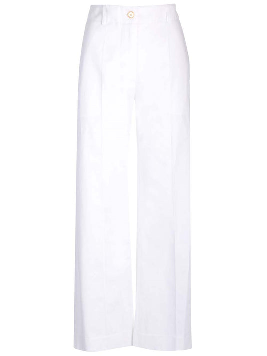 Patou "Iconic" Gabardine Trousers - White