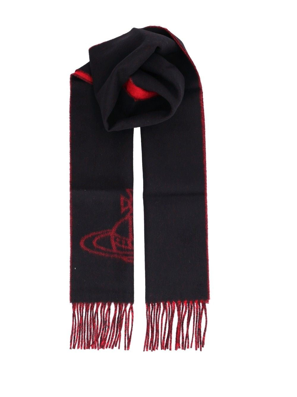 Vivienne Westwood Double-Face "Orb" Scarf - Black