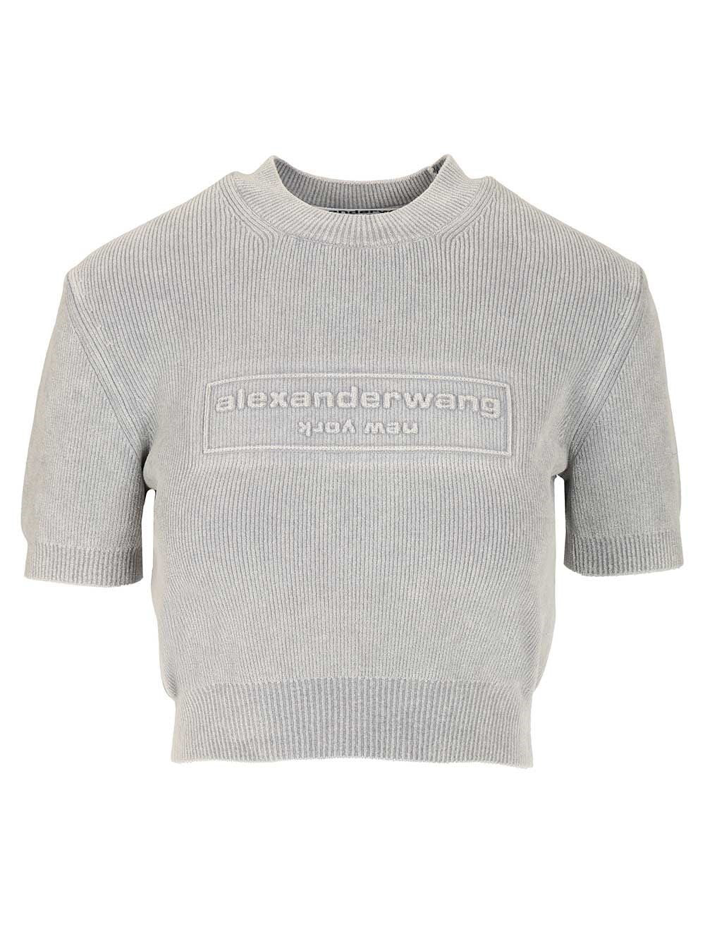 Alexander Wang Cropped T-Shirt - Grey