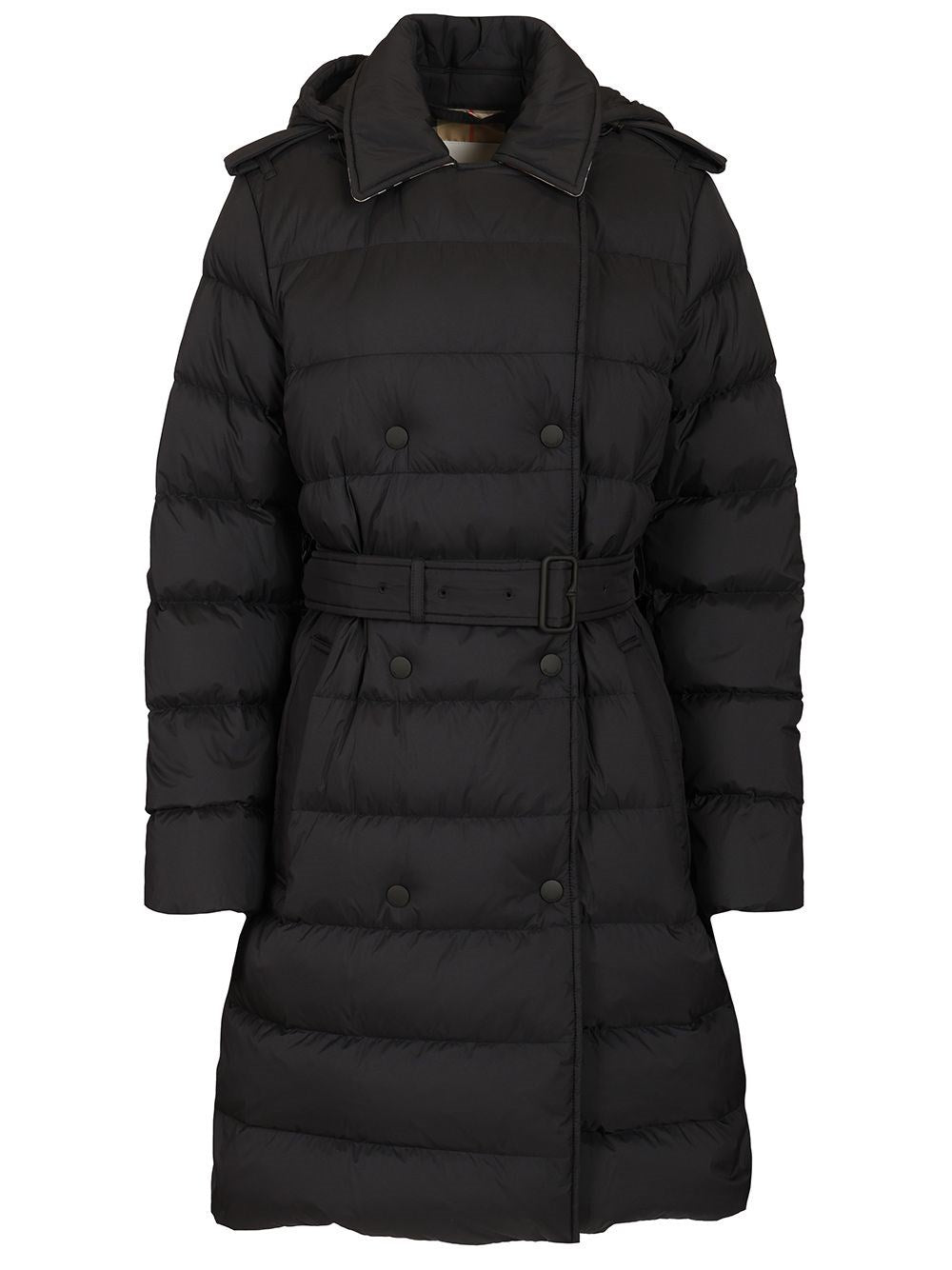 Burberry Medium Down Jacket With Hood - Black