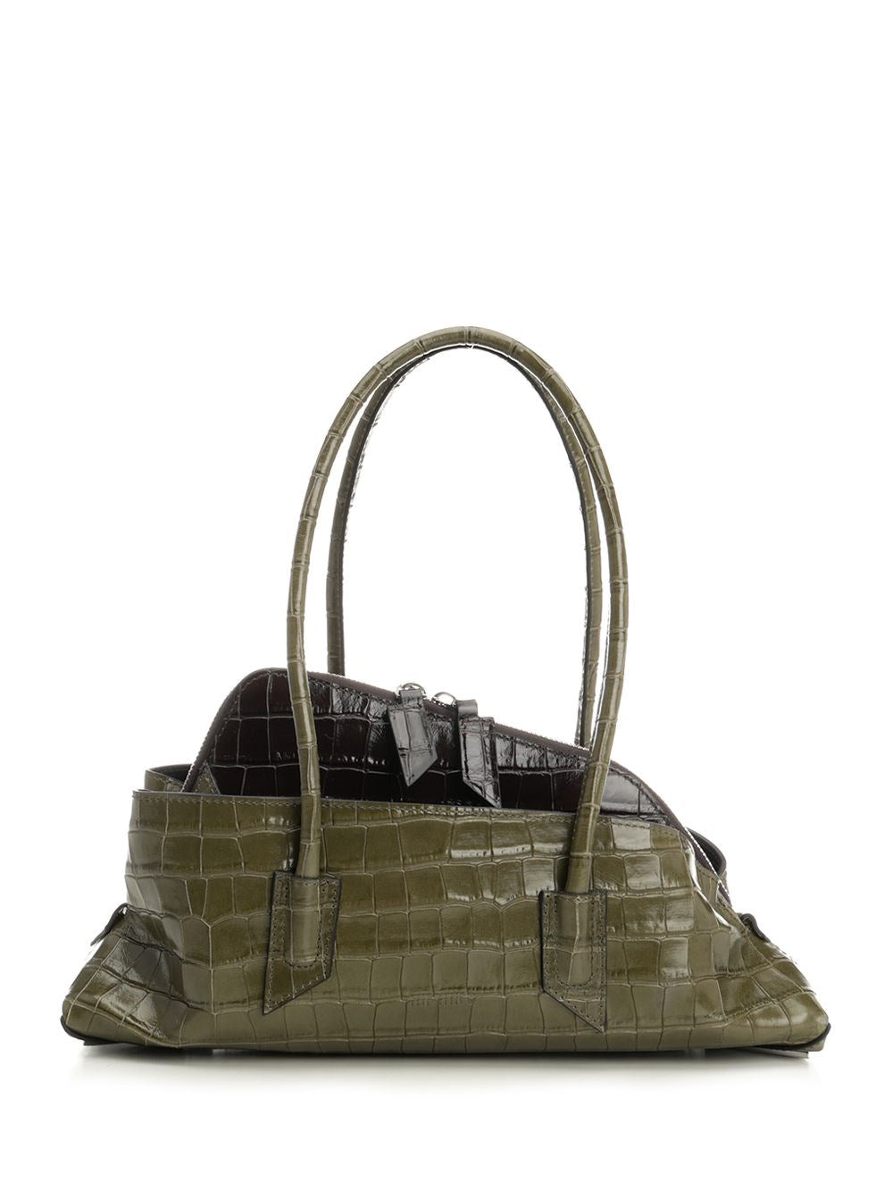 The Attico 'La Passeggiata Small' Top Handle - Green