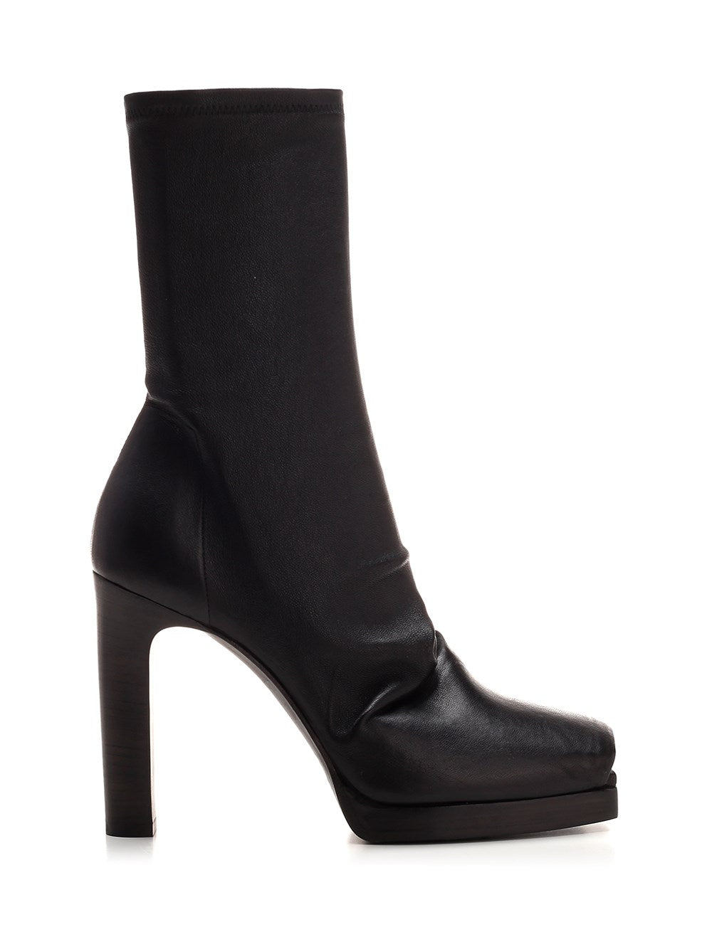 Rick Owens Wedge Heel Ankle Boot - Black