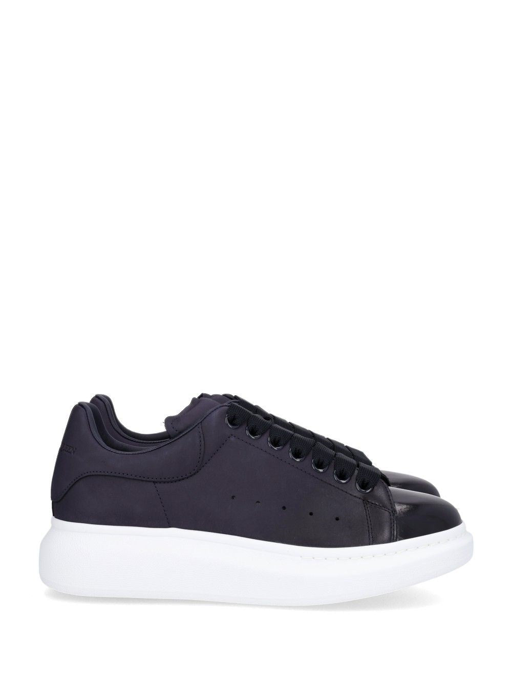Mcqueen Oversized Leather Sneakers - Blue