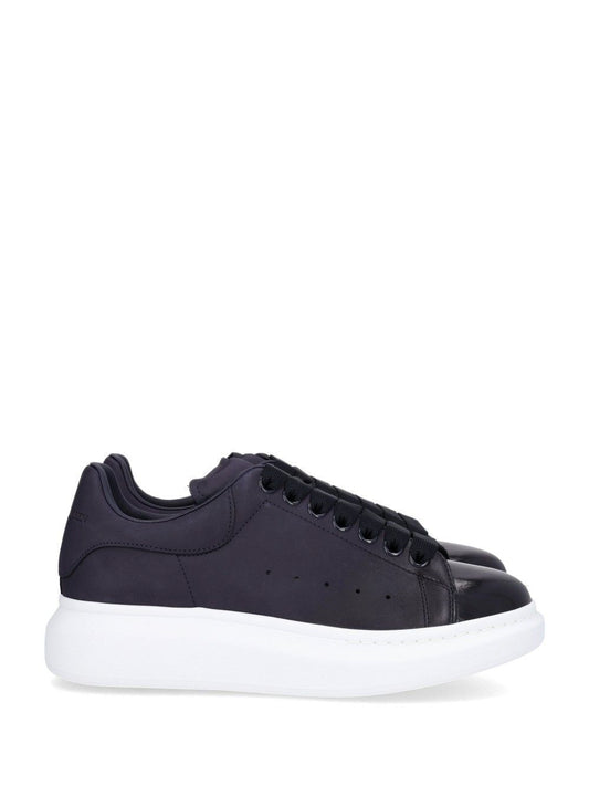 Mcqueen Oversized Leather Sneakers - Blue