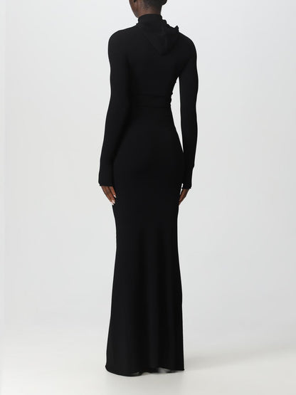 Off White Dress Woman Black