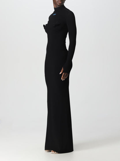 Off White Dress Woman Black