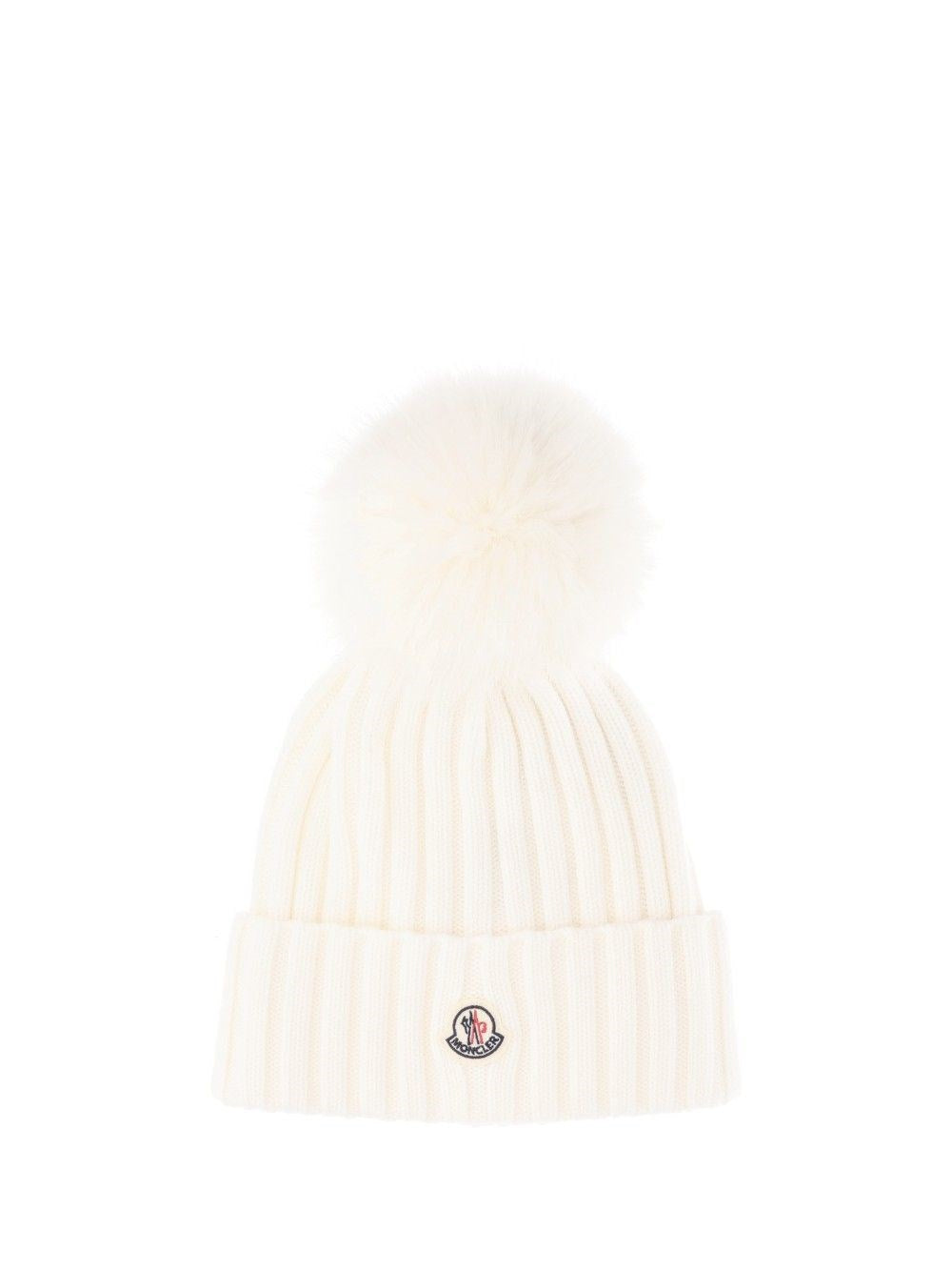Moncler Wool Hat With Pom Pom - Rose