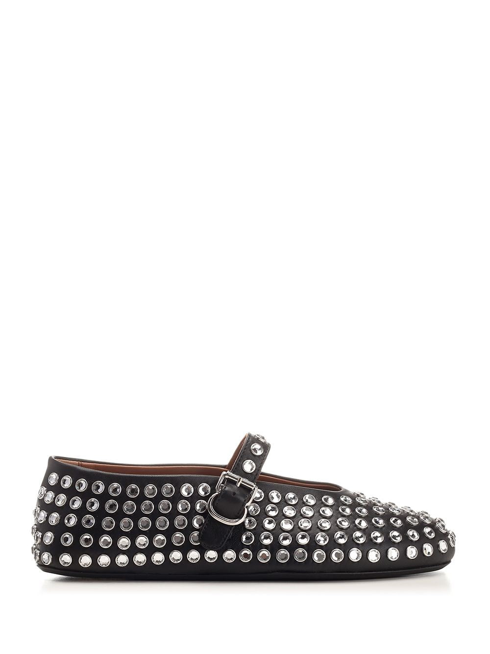 Alaïa Rhinestone Fishnet Ballerina - White